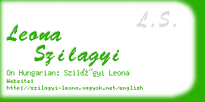 leona szilagyi business card
